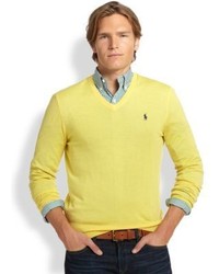 Polo Ralph Lauren Slim Fit Merino V Neck Sweater
