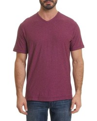 Purple V-neck T-shirt