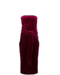 Purple Velvet Sheath Dress