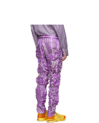 Comme Des Garcons Homme Plus Purple Silk Trousers