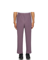 Homme Plissé Issey Miyake Purple Tapered Cropped Trousers