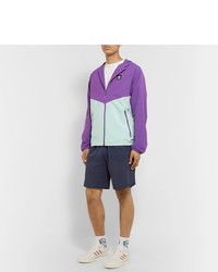 adidas Originals Dekum Logo Appliqud Colour Block Nylon Hooded Jacket