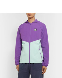 adidas Originals Dekum Logo Appliqud Colour Block Nylon Hooded Jacket