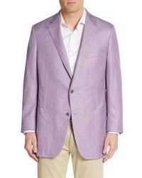 Textured Wool Silk Linen Jacket