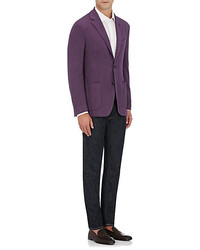 Barneys New York Wool Silk Piqu Two Button Sportcoat