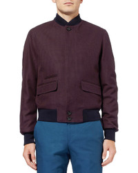 Alexander McQueen Patterned Woven Cotton Bomber Jacket