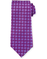 Charvet Woven Box Silk Tie Purple