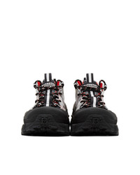 Burberry Black And Red Arthur Story Sneakers