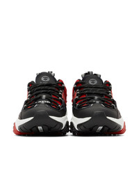 AAPE BY A BATHING APE Black And Red Diion Sneakers
