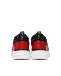 Givenchy Black And Red Jaw Low Sneakers