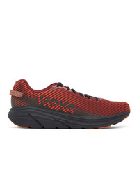 Hoka One One Red And Black Rincon 2 Sneakers
