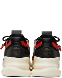 Versace Red Black Chain Reaction Sneakers