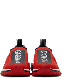 Dolce & Gabbana Red Sorrento Sneakers