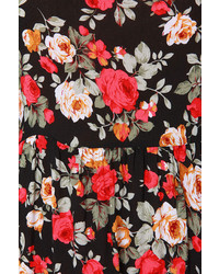 LuLu*s Lulus Well Bloomed Black Floral Print Dress