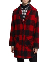 Red and Black Check Coat