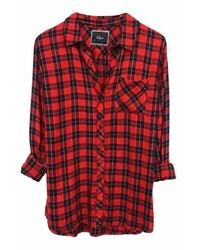 Rails Hunter Plaid Shirt In Redblack Mini Check
