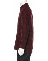 Saint Laurent 2014 Wool Plaid Flannel Shirt