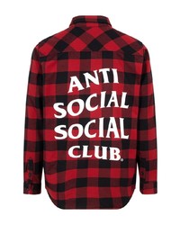 Anti Social Social Club Check Pattern Flannel Shirt