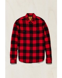 Urban Outfitters Stapleford Herringbone Buffalo Plaid Flannel Workshirt