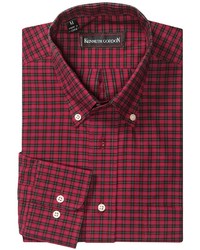 Red and Black Check Long Sleeve Shirt