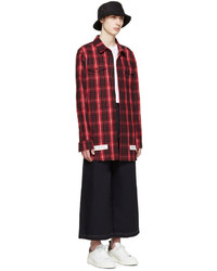 Off-White Red Black Flannel Check Shirt