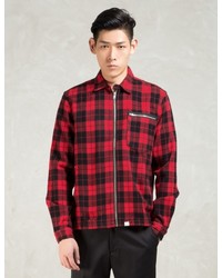 red black check shirt for mens