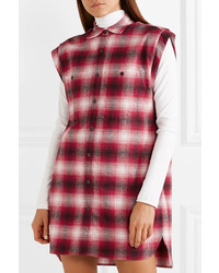 Adaptation Oversized Checked Cotton Flannel Shirt