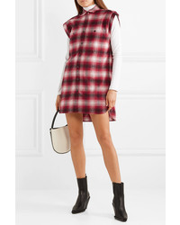 Adaptation Oversized Checked Cotton Flannel Shirt