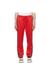 Burberry Red And Black Enton Track Pants