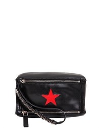 Givenchy Pandora Wristlet Leather Bag With Star