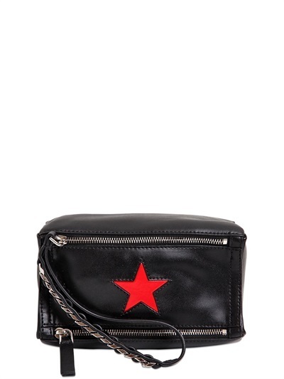 Givenchy Pandora Wristlet Leather Bag With Star, $680 | LUISAVIAROMA |  Lookastic