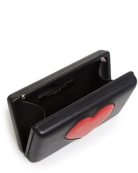 Christopher Kane Heart Leather Box Clutch