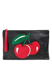 Strawberry Patch Leather Pouch