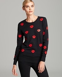 Red and Black Crew-neck Sweater