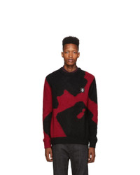 Marcelo Burlon County of Milan Black And Red Camou Sweater