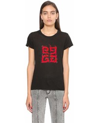 Red and Black Crew-neck T-shirt
