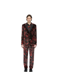 Paul Smith Red And Black Floral Goliath Suit