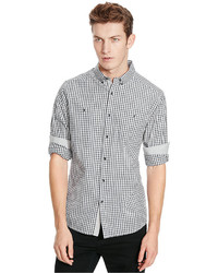 Kenneth Cole Reaction Slim Fit Iridescent Check Shirt