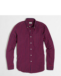 J.Crew Factory Washed Shirt In Two Tone Gingham