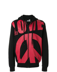 Love Moschino Oversized Slogan Zipped Front Hoodie Unavailable