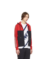 Moncler Red And Black Maglia Cardigan Hoodie