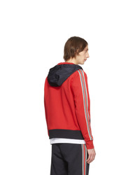 Moncler Red And Black Maglia Cardigan Hoodie