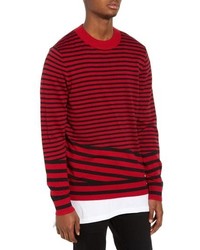 The Rail Asymmetrical Stripe Longline Sweater