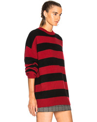Beau Souci Cashmere Kurt Sweater In Blackredstripes