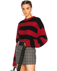 Beau Souci Cashmere Kurt Sweater In Blackredstripes