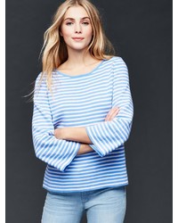 Gap Nautical Stripe Bell Sleeve Sweater