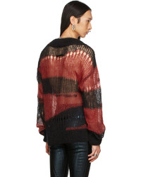 Jean Paul Gaultier Red Black Marinire Sweater