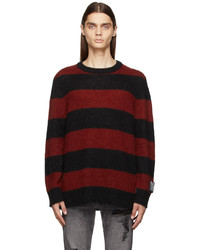 Ksubi Red Black Stripe Strange Daze Sweater
