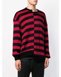 D.GNAK Striped Pattern Asymmetric Sweater
