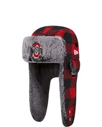 New Era Scarlet Ohio State Buckeyes Plaid Trapper Hat At Nordstrom